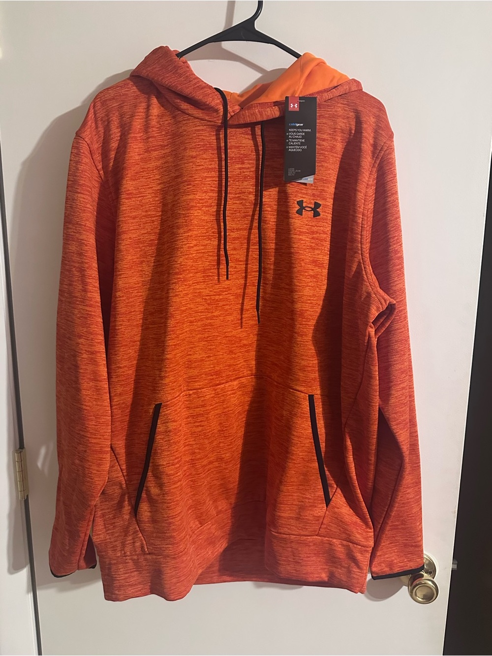 Under Armour UA Expanse ColdGear Hoodie Orange Hoodie XL NWT